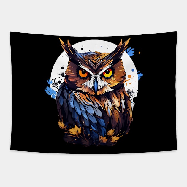 owl Tapestry by piratesnow