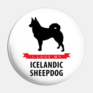 I Love My Icelandic Sheepdog Pin