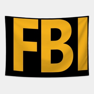 FBI Shirt Front Print Gold Tapestry