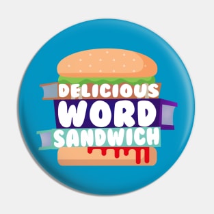 Delicious Word Sandwich Logo Pin