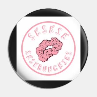 SKSKSK Scrunchie Sticker VSCOGRL Visco Girl Pink Pastel Gifts for Girls Pin