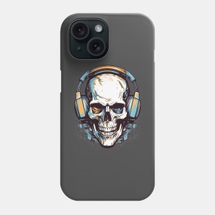 Skull with headphones Phone Case