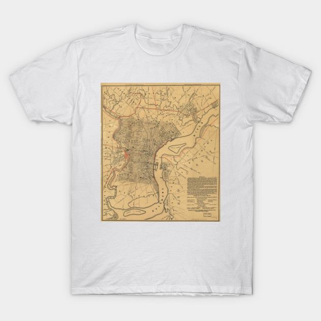 Vintage Map Of Philadelphia Pennsylvania 1857 Philadelphia Map