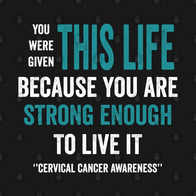 cervical cancer warrior - teal ribbon awareness month - gynecological cancer by Merchpasha1