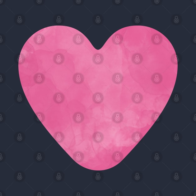 Pink Watercolor Heart Shape by RageRabbit