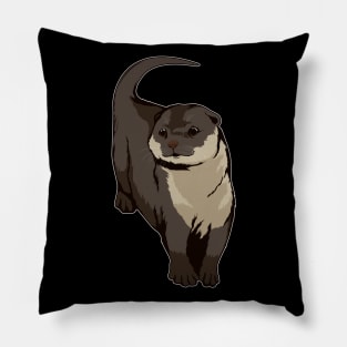 Sea Otter Art Illustration Hammy Pillow