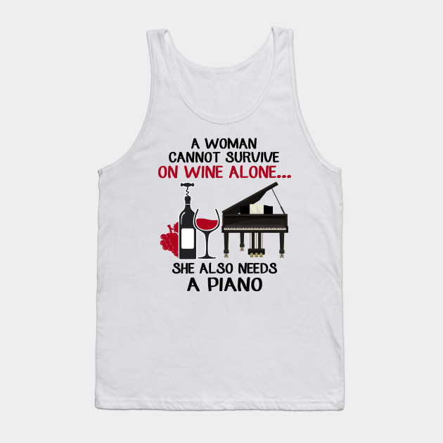 Gifts For Wine Lovers Piano Music Instrumental Women Birthday Gift Funny Trending Piano Tank Top Teepublic