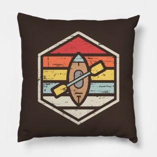 Retro Badge Kayak Pillow