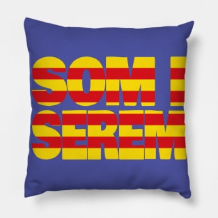 Catalonia Motto Flag Pillow