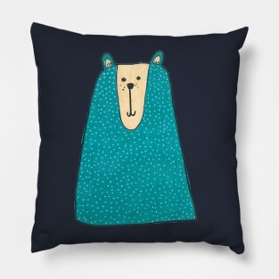 Blue Bear Pillow