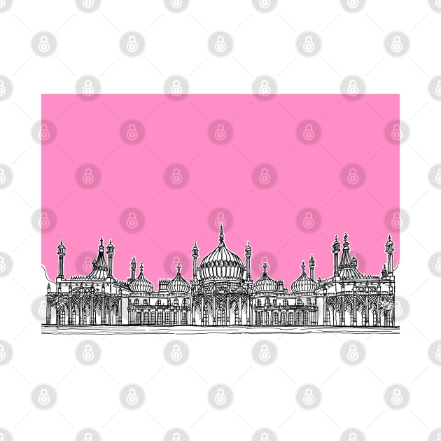 Brighton Royal Pavilion Facade ( pink version ) by AdamRegester