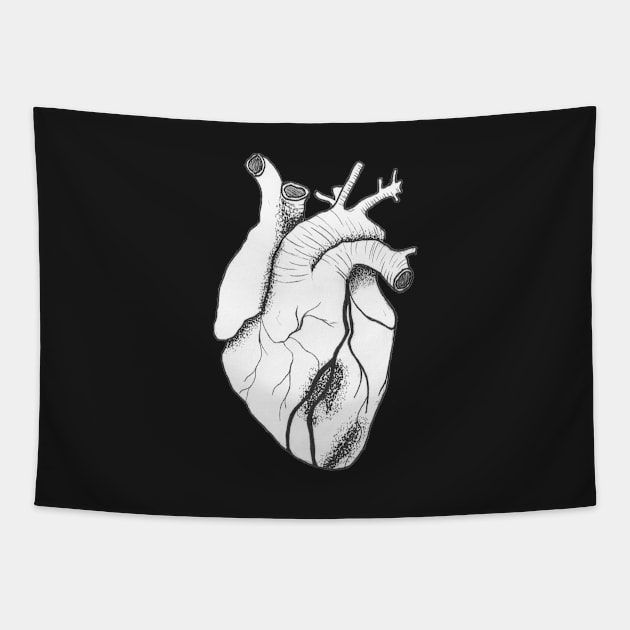 Set Your Heart Free White Tapestry by XOXOX