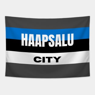 Haapsalu City in Estonia Flag Colors Tapestry