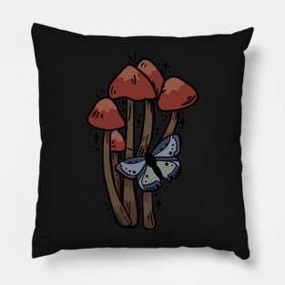 Mushroom and Moth Pillow