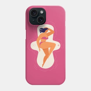 Woman sleeping on the water Phone Case
