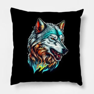 Wolf Painting Pillow