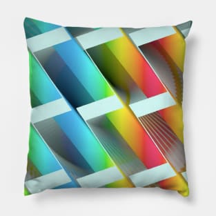 Geometric Futures #3 - Repeat Pattern Modular Synth Art Pillow