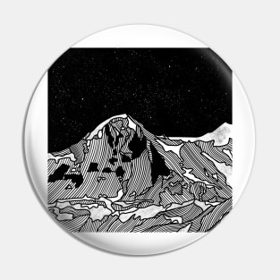 The Eiger Black and White Pin