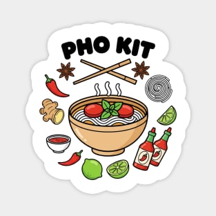 Spicy Pho Kit Pun — Vietnamese Soup, Chili, Lime & Herbs Magnet