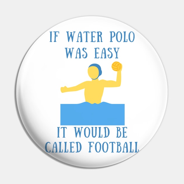 If water polo was easy it would be called football Pin by IOANNISSKEVAS