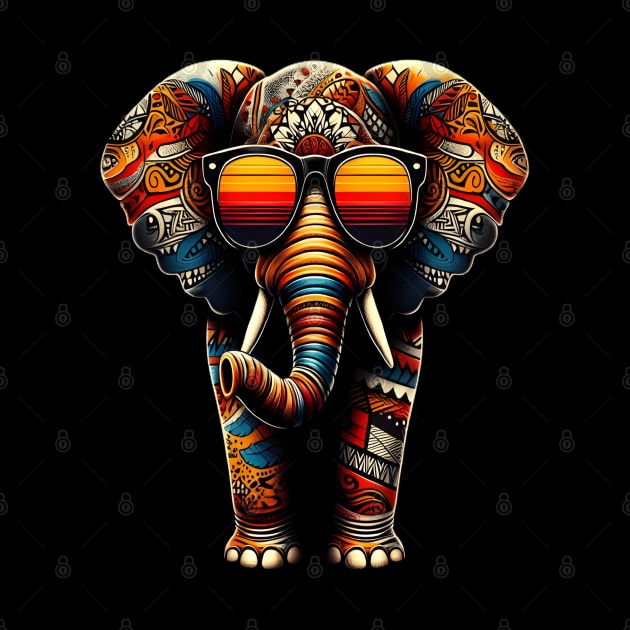 elephant Vintage Sunglasses Funny African Animal Lover by justingreen