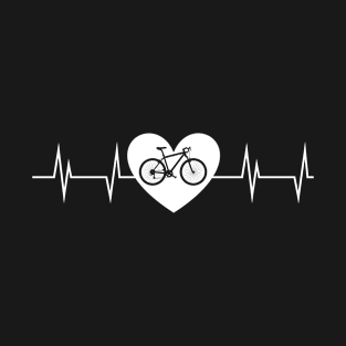 Cycling Heartbeat T-Shirt Biking Lovers Men Women Kids Tees T-Shirt