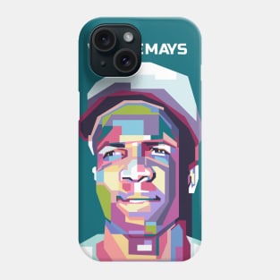 Abstract Geometric Willie Mays in WPAP Phone Case