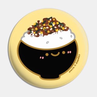 Kawaii Happy Japanese Egg furikake rice seasonings bowl Pin