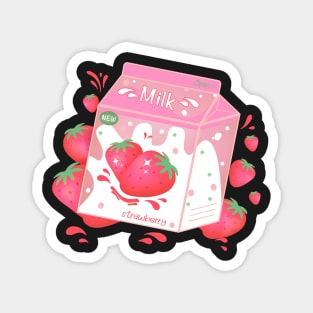 Retro 90s Japanese Kawaii Strawberry Milk Shake Carton Magnet