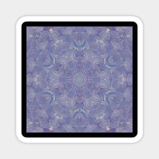 SwirlsC Unique Purple Colorful Abstract Mandala Magnet