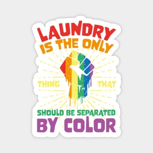 Laundry Is The Only Thing That Should Be Separated By Color Magnet
