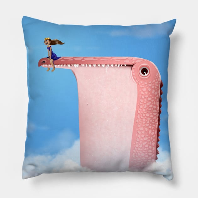 I can see the kingdom from here! Pillow by artngoodfeelings