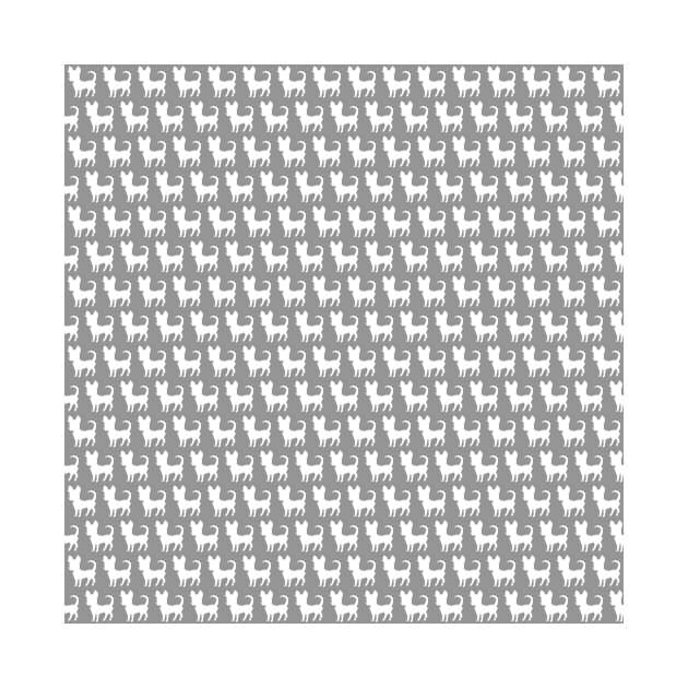 Chihuahua silhouette print (mini) gray by bettyretro