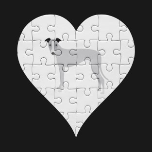 Whippet Heart Jigsaw Pieces Design - Gift for Whippet Lovers T-Shirt