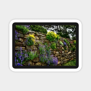 Rock Wall Flower Garden Magnet