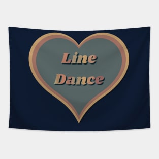 Line dance heart Tapestry