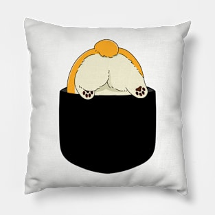 Corgi Dog Funny Butt Joke for Corgi Owner and Dog Lover Present Pillow