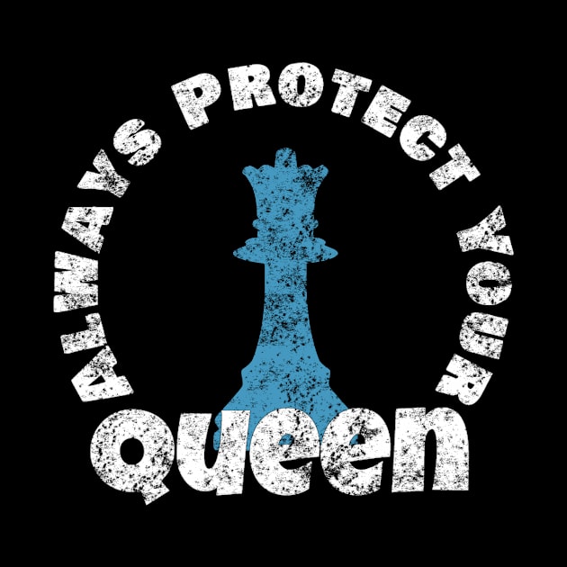 Protect your queen Chess Funny by Lin Watchorn 