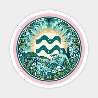 "Cosmic Uprising: Aquarius Euphoria"- Zodiac Horoscope Star Signs Magnet