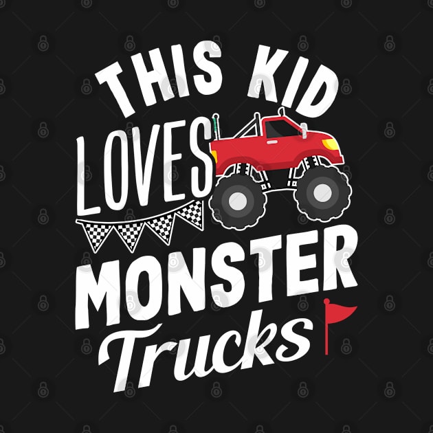 Monster Truck Gift Kids Boys Girls by plaicetees