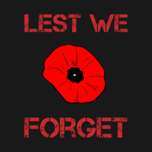 Veteran Lest We Forget Poppy T-Shirt