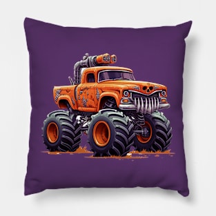 Halloween Monster Truck Pillow