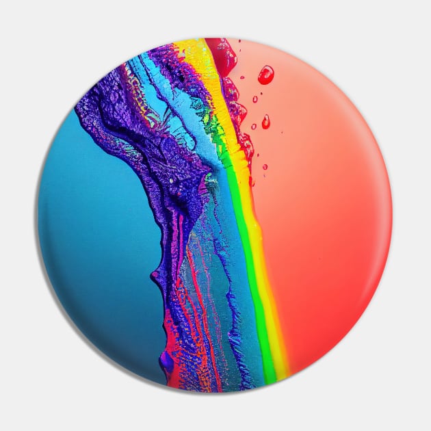 Liquid Colors Flowing Infinitely - Heavy Texture Swirling Thick Wet Paint - Abstract Inspirational Rainbow Drips Pin by JensenArtCo