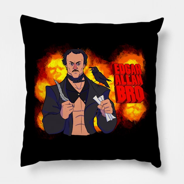 edgar allan poe bro Pillow by kuinif