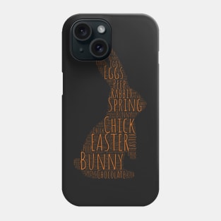 Cute Chocolate Bunny Easter Words Phone Case