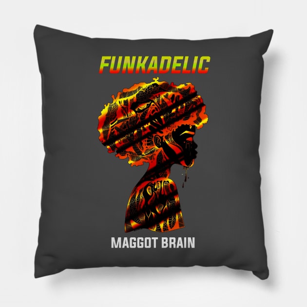 yellow funk Pillow by Hey Daddy Draws