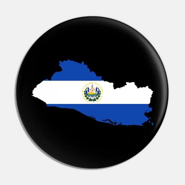 El Salvador Map Flag Pin by Historia