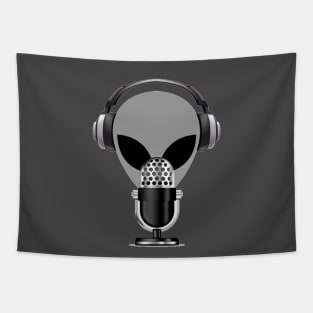 UFO Chronicles Podcast - Grey Mike Logo Tapestry