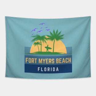 Fort Myers Beach Florida Sunset Tapestry