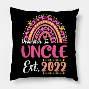 Promoted to Uncle Est.2022 Rainbow Uncle to Be New Uncle Pillow